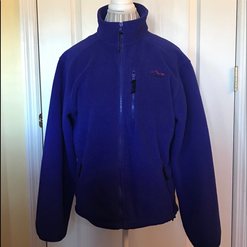 VTG LL Bean Outdoors Fleece Zip Front Jacket Sz S